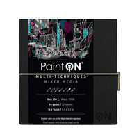 Blok papierov Clairefontaine Paint'On čierny 250 g/m² - 32 listov (A5 – 14 x 14 cm)
