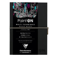 Blok papierov Clairefontaine Paint'On čierny 250 g/m² - 32 listov (A5 – 14 x 14 cm)