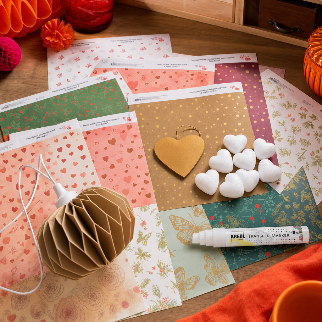 Kreatívna sada na scrapbooking a dekoračné tvorenie