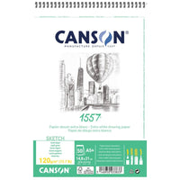 CANSON 1557 skicovací blok 120 g/m² A5 30 listov špirálová väzba