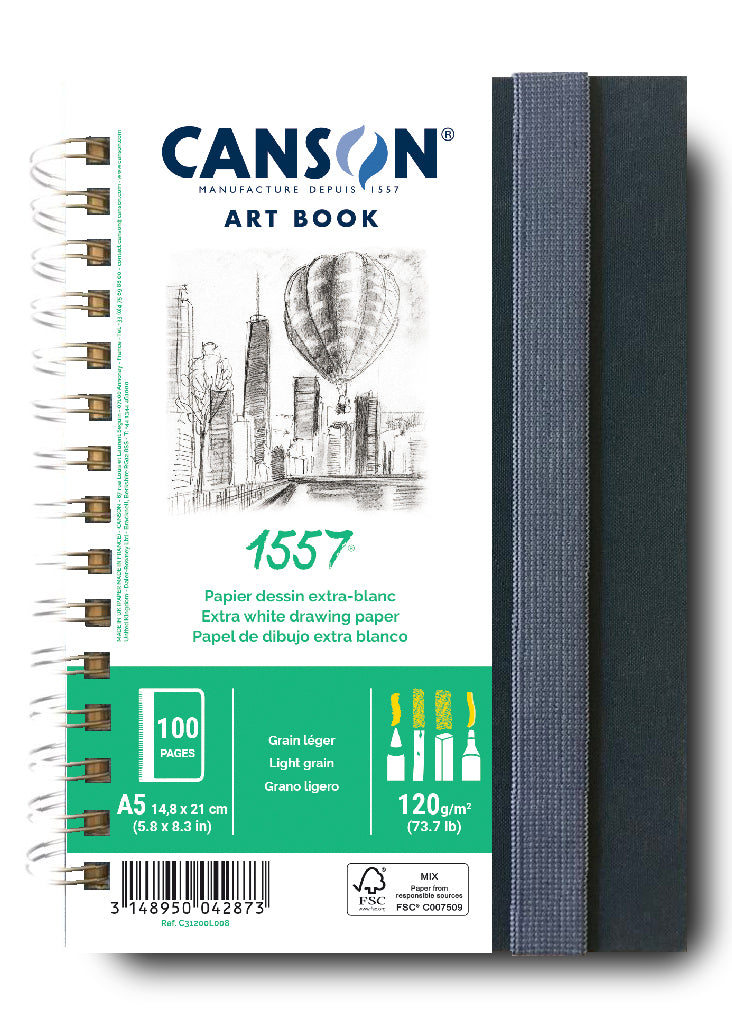 Skicár Canson Art Book 1557 v pevnej väzbe – A5, 120 g, 50 listov