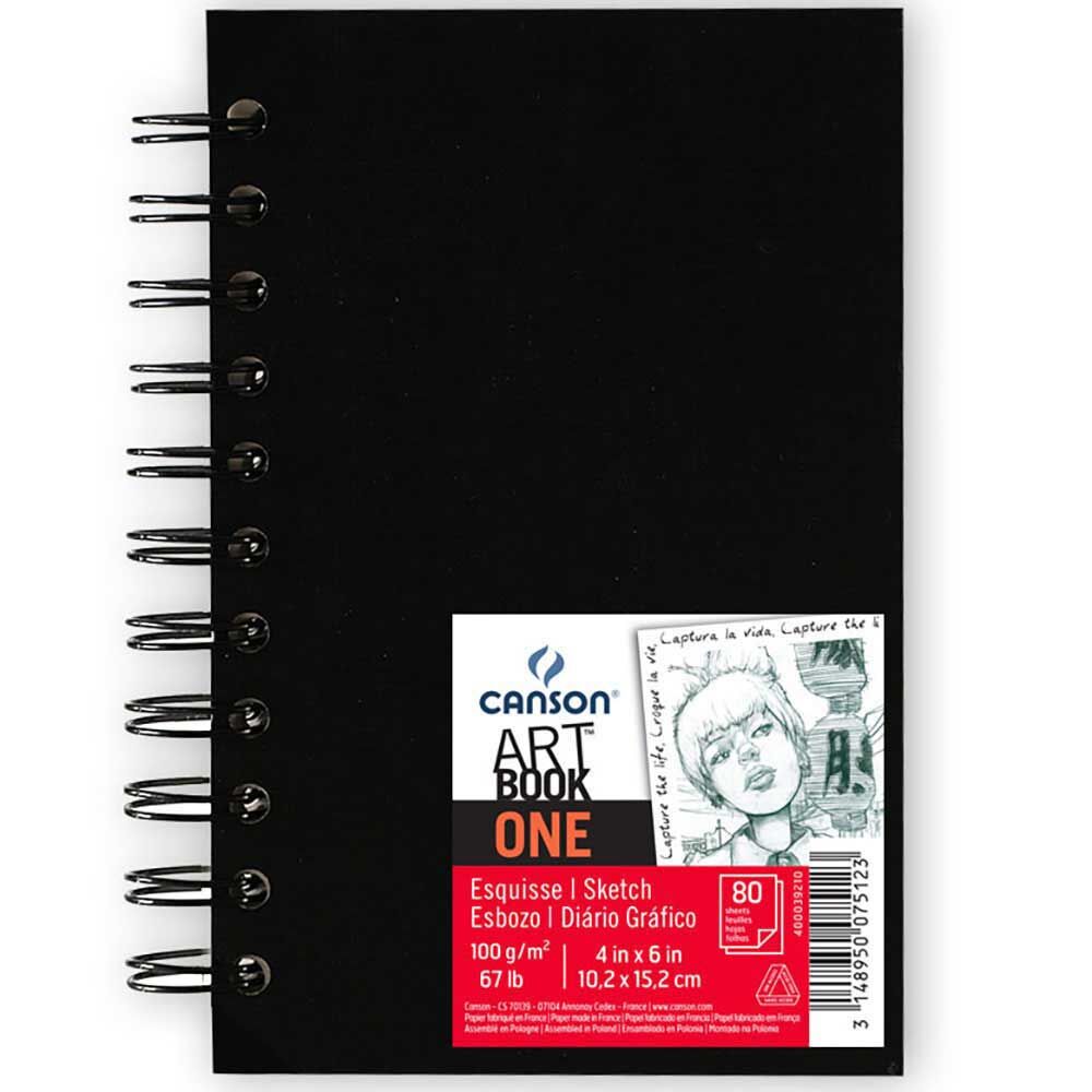 Canson Art Book One skicár 100 g/m², 80 listov, 10,2 x 15,2 cm so špirálovou väzbou