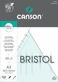 Canson Bristol kresliaci blok 250 g/m² 20L A3 lepený