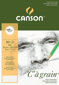 Skicár CANSON C a grain 125 g/m² A3 - 30 listov, jemnozrnný lepený