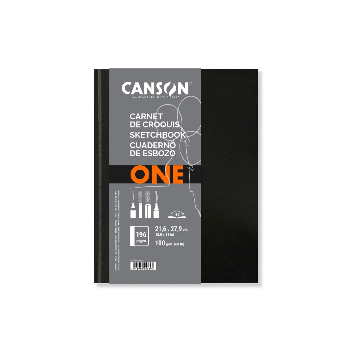 CANSON Canson Art Book One skicár v pevnej väzbe 100 g/m² 98 listov - 21,6 x 27,9 cm