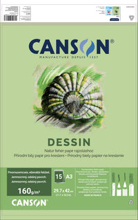 Kresliaci blok CANSON Dessin A3 160 g - 15 listov