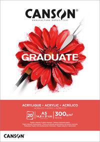 CANSON Graduate akrylový blok 300 g/m² - 20 listov, A5
