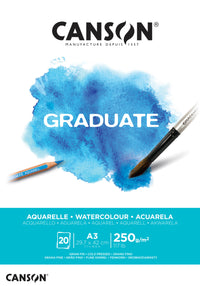 Canson Graduate akvarelový blok CP 250 g/m² 20 listov A3 lepený
