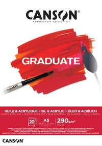 Canson Graduate blok na olej a akryl 290 g/m² 20 listov A5 lepený