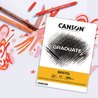 Kresliaci blok CANSON Graduate Bristol 180 g/m² A4 - 20 listov, lepený