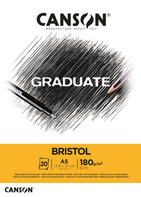 Canson Graduate Bristol kresliaci blok 180 g/m² - 20 listov, A5 lepený