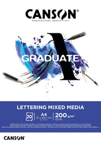 Canson Graduate Lettering Mix Media blok 200 g/m² - 20 listov, A4