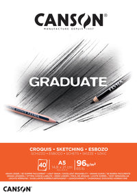 CANSON Graduate skicár 96 g/m², 40 listov, A5, lepený