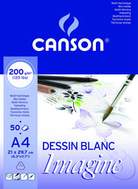 CANSON Imagine skicár 200 g/m² 50L A4 jemnozrnný lepený