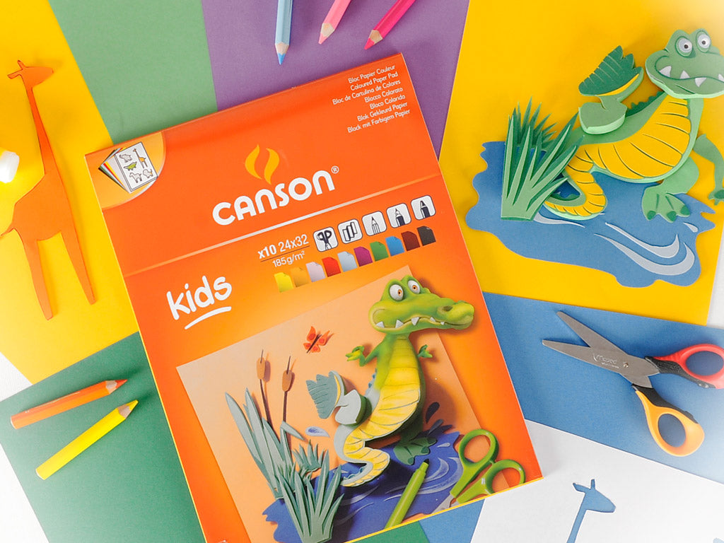 CANSON Kids farebný skicár 185 g/m² - 10 listov, 24 x 32 cm