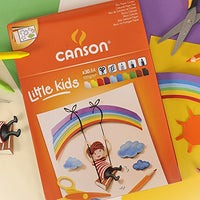 Farebný skicár CANSON Kids A4 - 120 g/m², 30 listov, mix 10 farieb