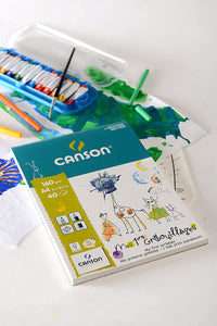 Detský skicár CANSON Kids 160 g/m² A4 lepený - 40 listov