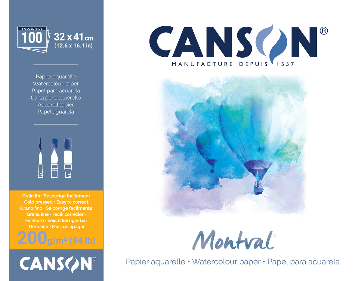 CANSON Montval akvarelový blok CP 200 g/m² - 100 listov, 32 x 41 cm