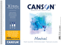 CANSON Montval akvarelový blok CP 300 g/m² 12L 32 x 41 cm špirálová väzba