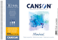 CANSON Montval akvarelový blok CP 300 g/m² 12L 24 x 32 cm špirálová väzba