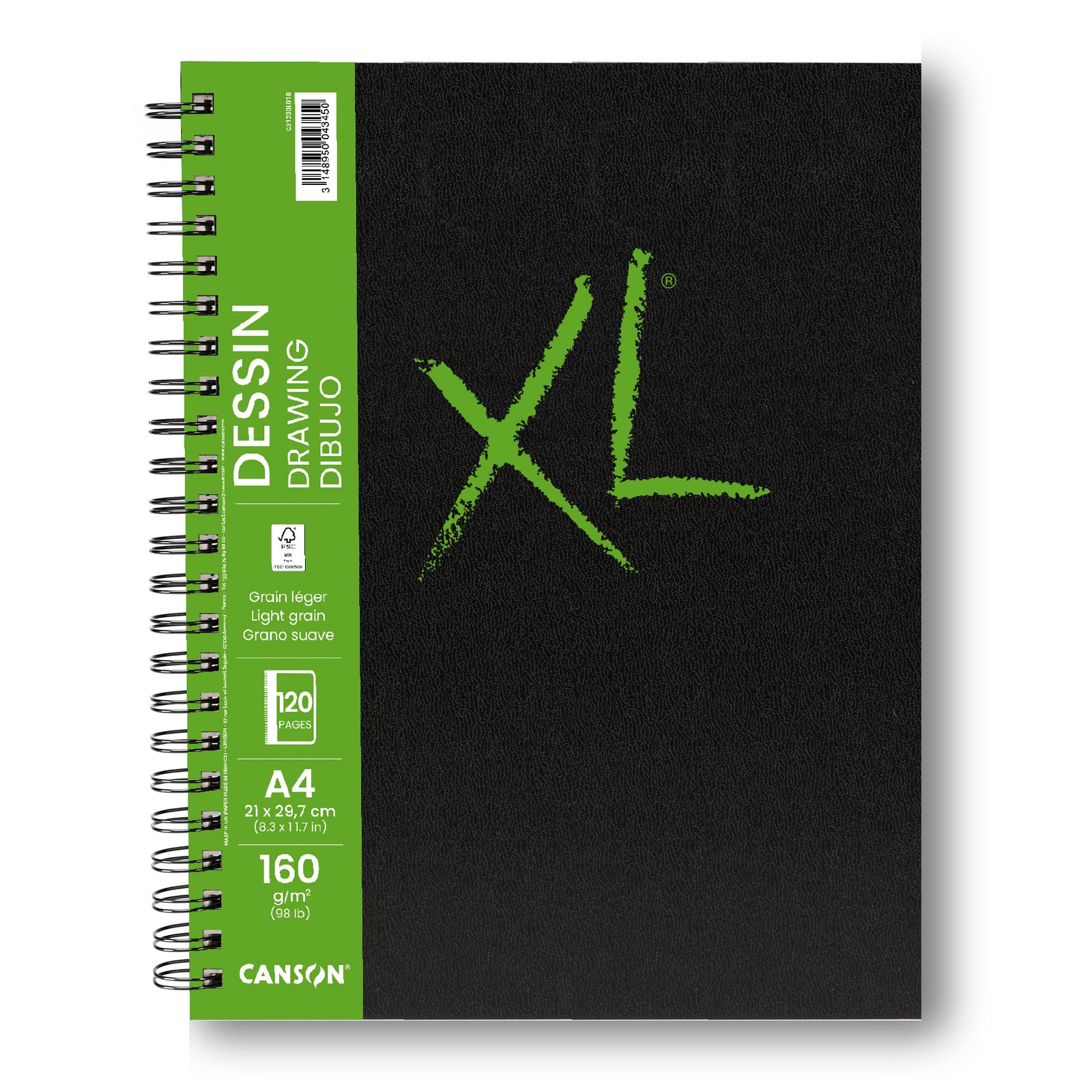 Canson XL Drawing kresliaci blok 160 g/m² 120 listov A4