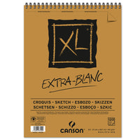 Skicár CANSON XL Extra Blanc 90 g/m² 120 listov A4 špirálová väzba hore