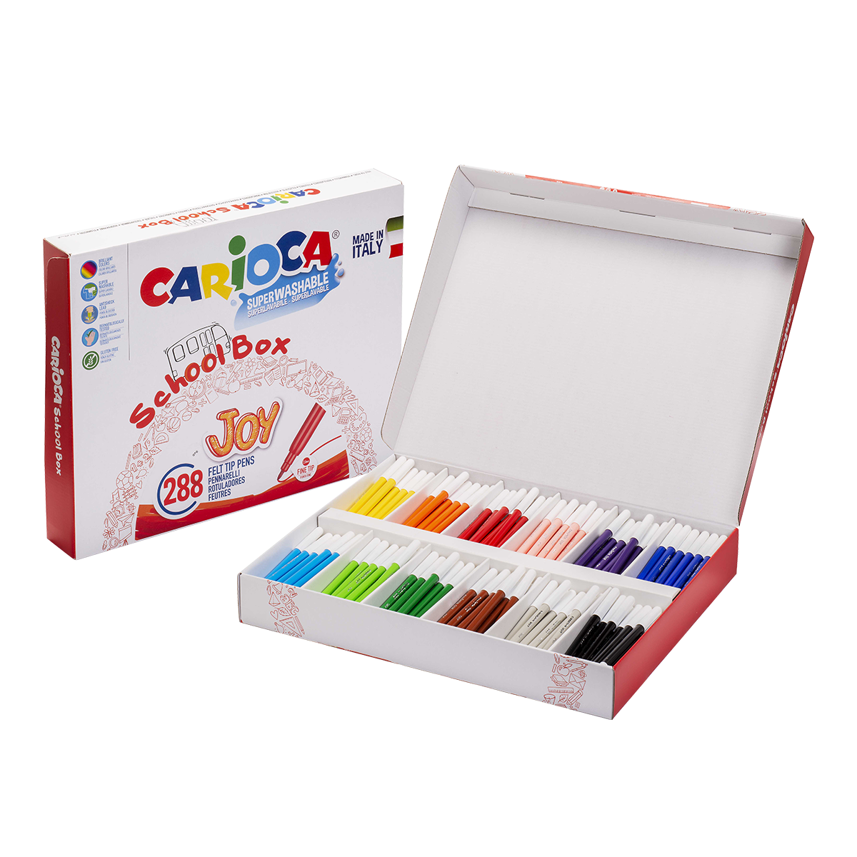 Carioca fixky školské balenie, mix farieb