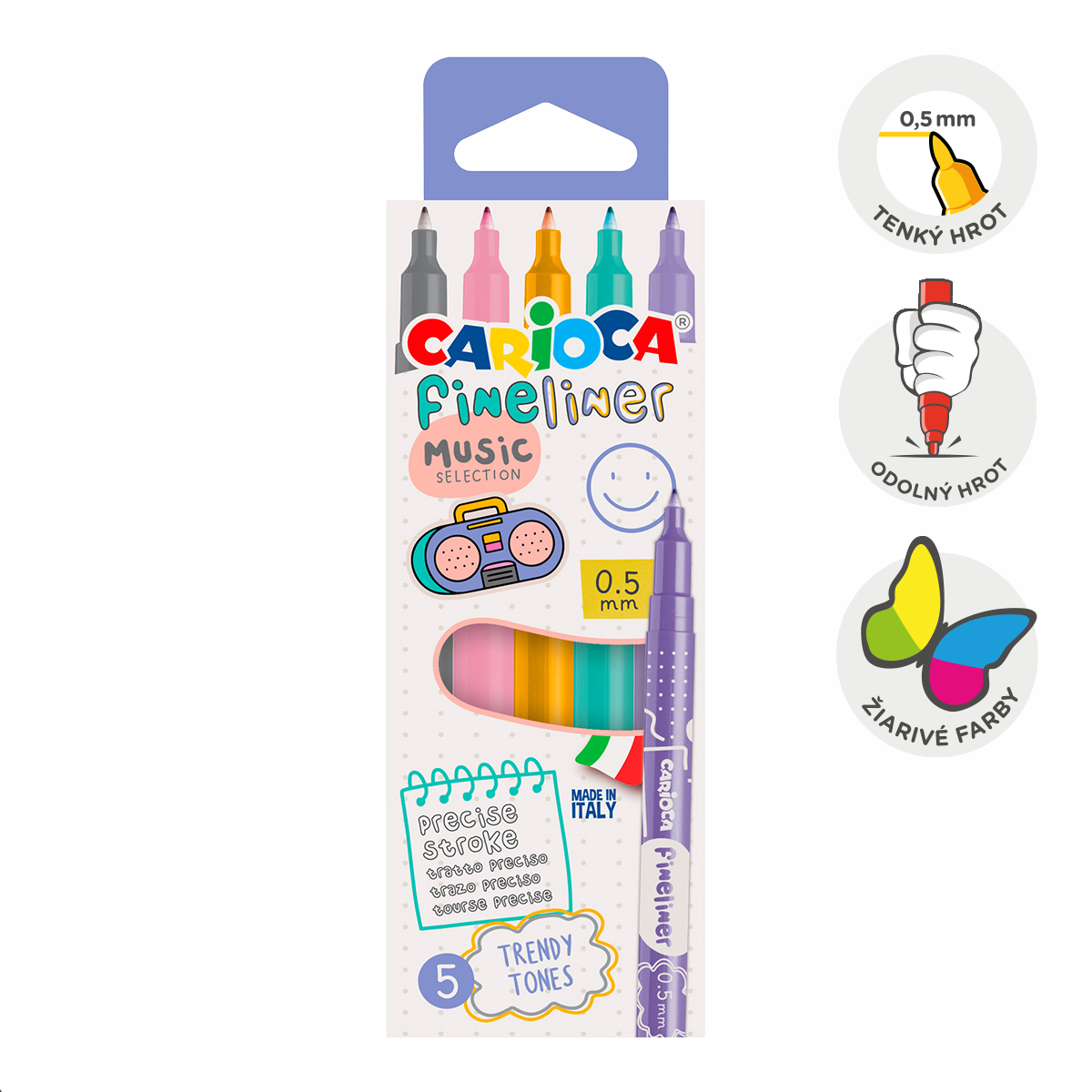Carioca Fineliner 0,5 mm, mix farieb