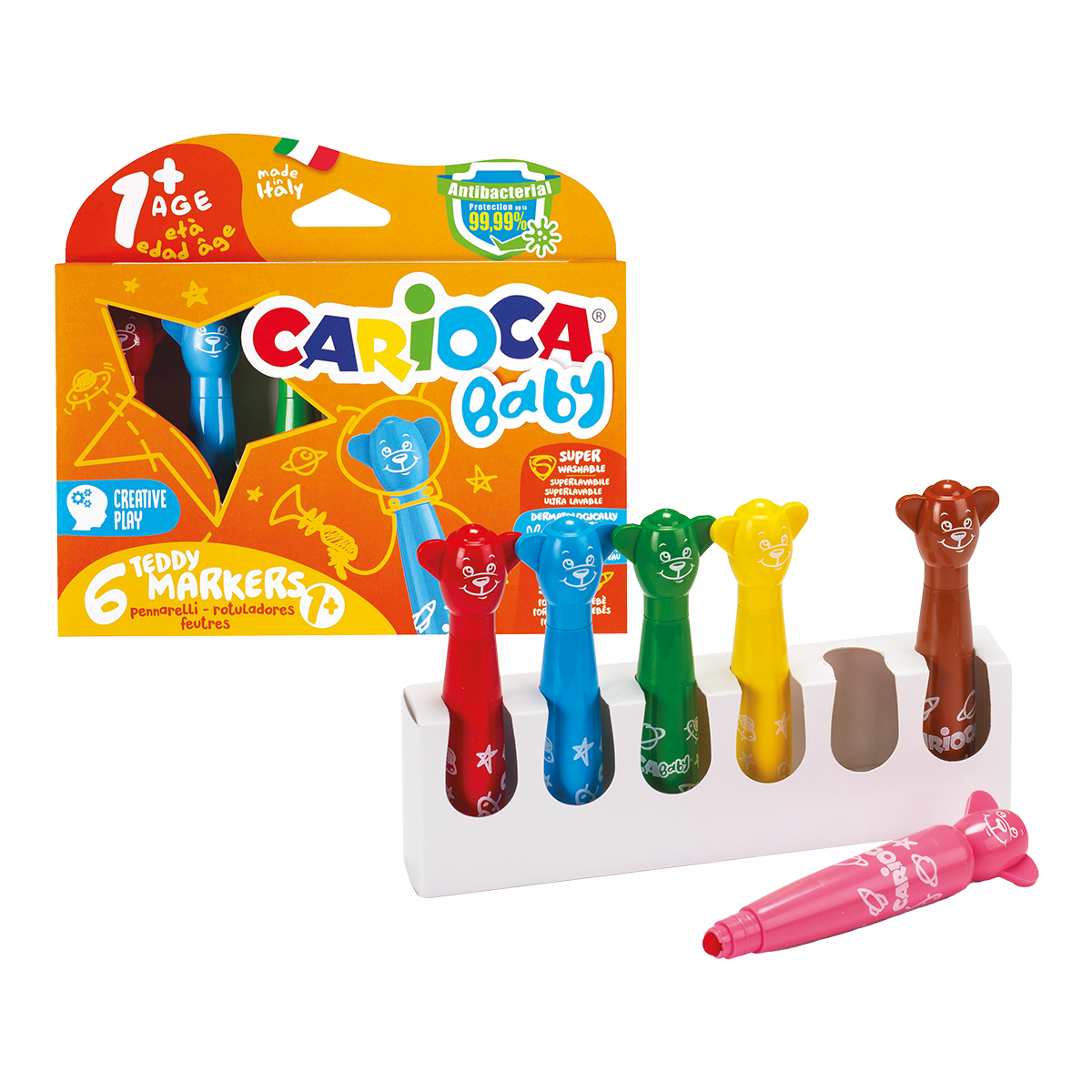 Carioca fixky Baby okrúhly hrot, mix farieb