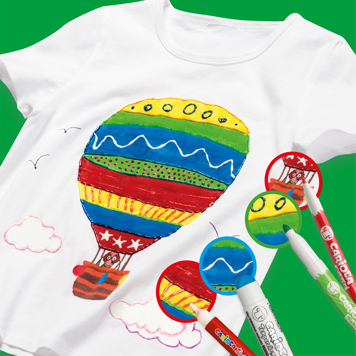 Carioca textilné fixky, maxi hrot, mix farieb