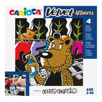 Carioca zamatové maľovanky 4 ks – CENTO Graffiti