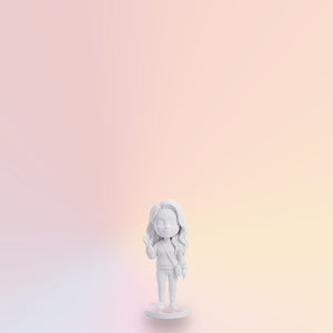 Biela 3D figúrka 10 cm