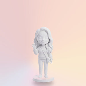 Biela 3D figúrka 18 cm