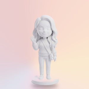 Biela 3D figúrka 22 cm