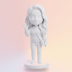 Biela 3D figúrka 25 cm
