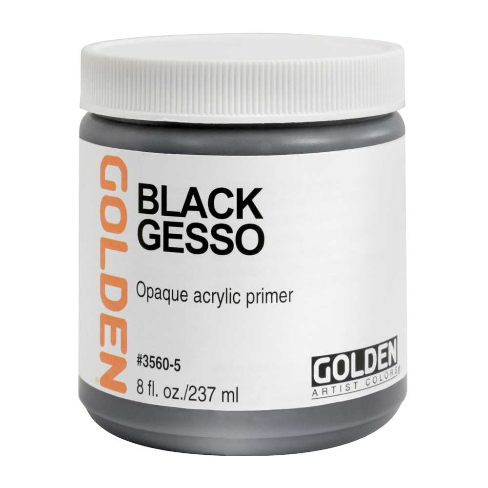 Čierny akrylový šeps GOLDEN Black Gesso