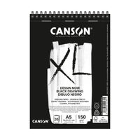 Čierny skicár CANSON XL Dessin A5 - 150 g/m², 30 listov