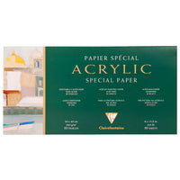 Clairefontaine akrylový blok 360 g/m² – 10 listov, 20 x 40 cm lepený
