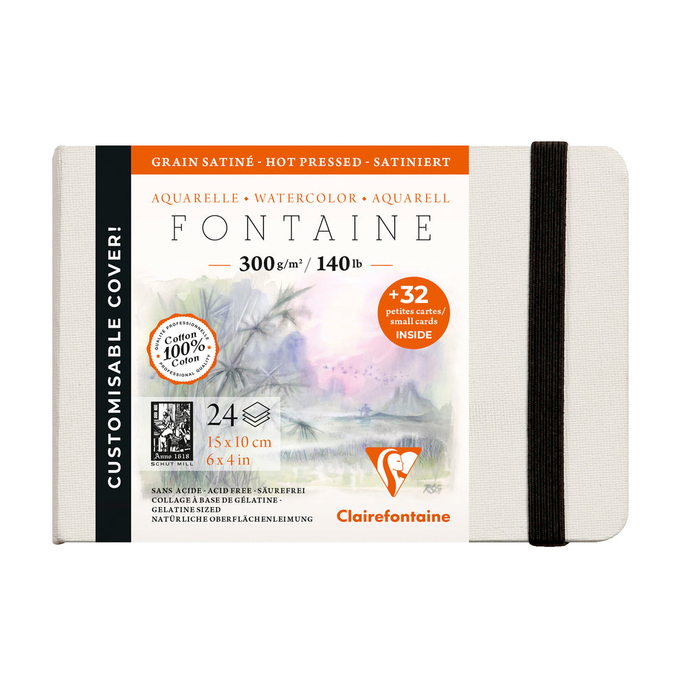 Clairefontaine Fontaine akvarelová kniha HP 300 g 24L pevná väzba