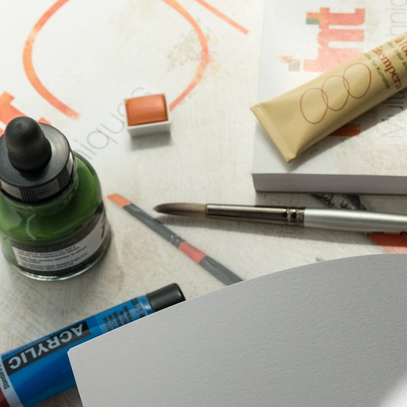Clairefontaine Paint'On Mix Media blok 250 g 40L lepený Extra White