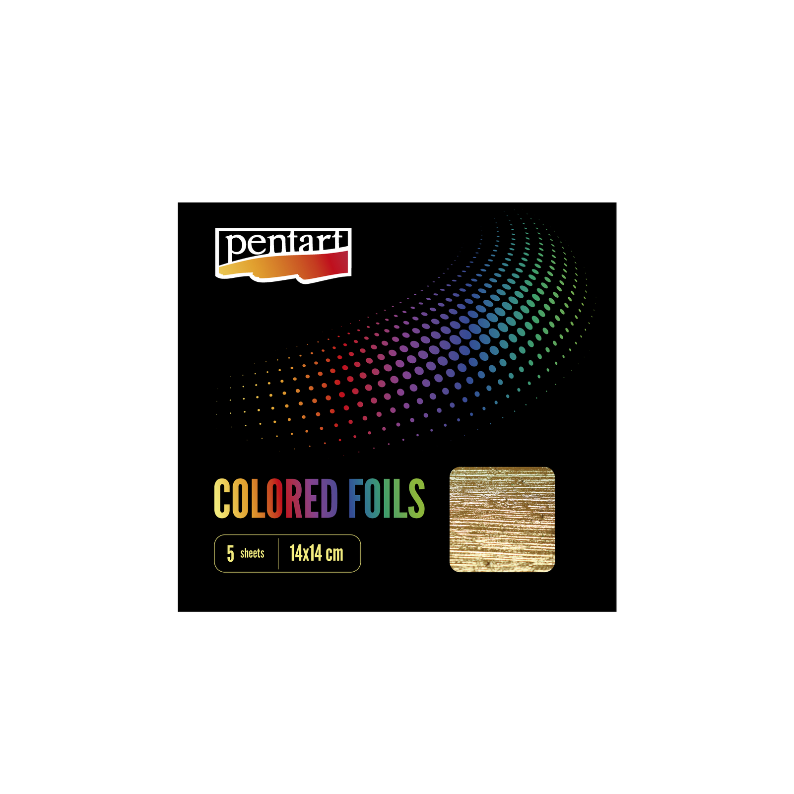 Colored foil sheets 14x14 cm 5 gold – baroková