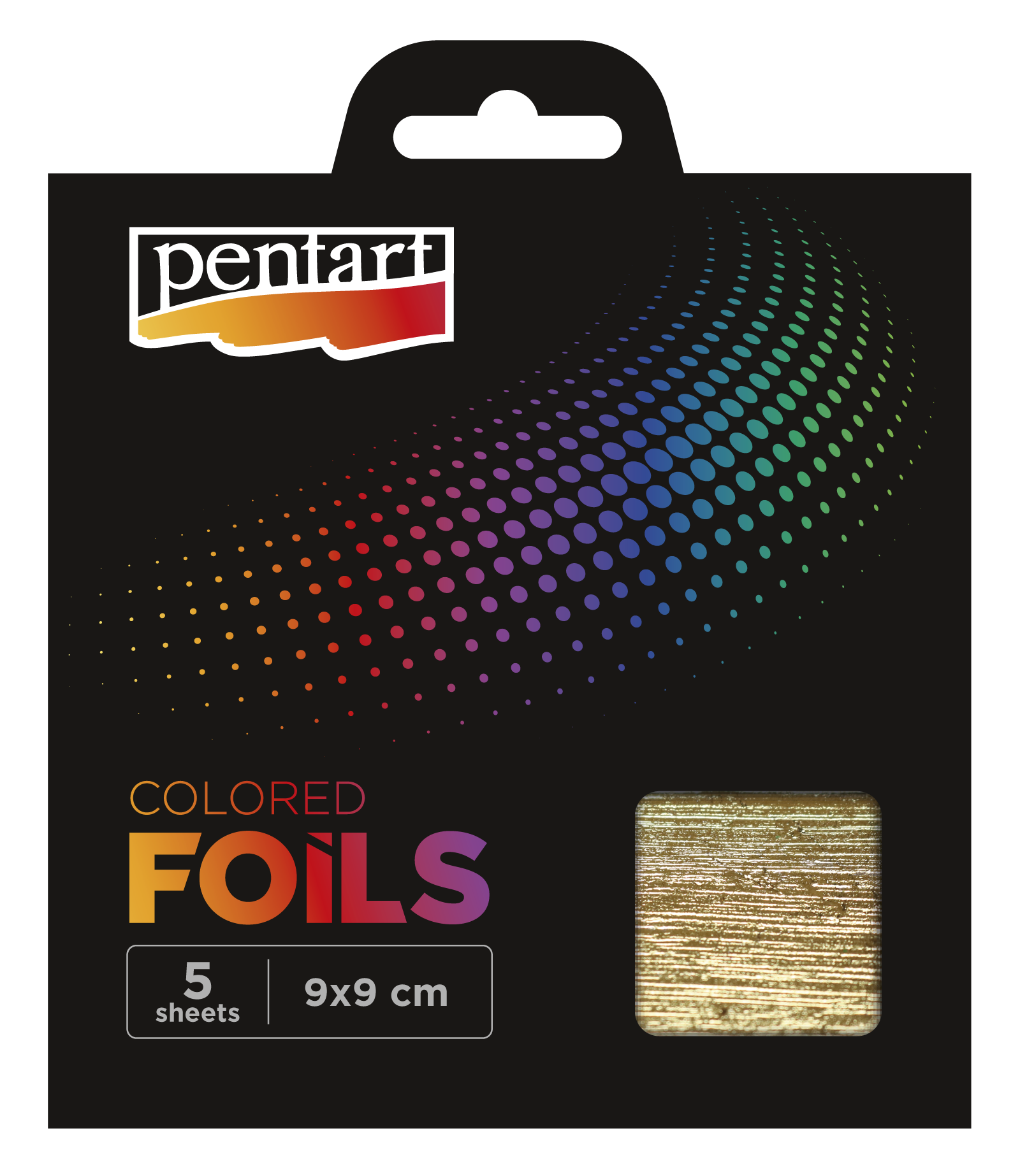 Colored foil sheets 14x14 cm 5 gold