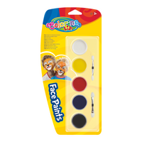Colorino farby na tvár suché so štetcom – 5 farieb