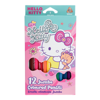 Colorino pastelky trojhranné JUMBO, Hello Kitty, 12 farieb
