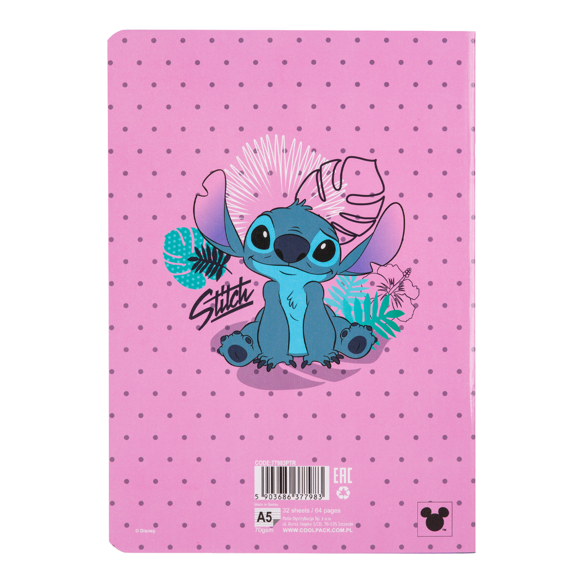 Colorino poznámkový zošit Stitch 3, A5, 32 listov, linajkový