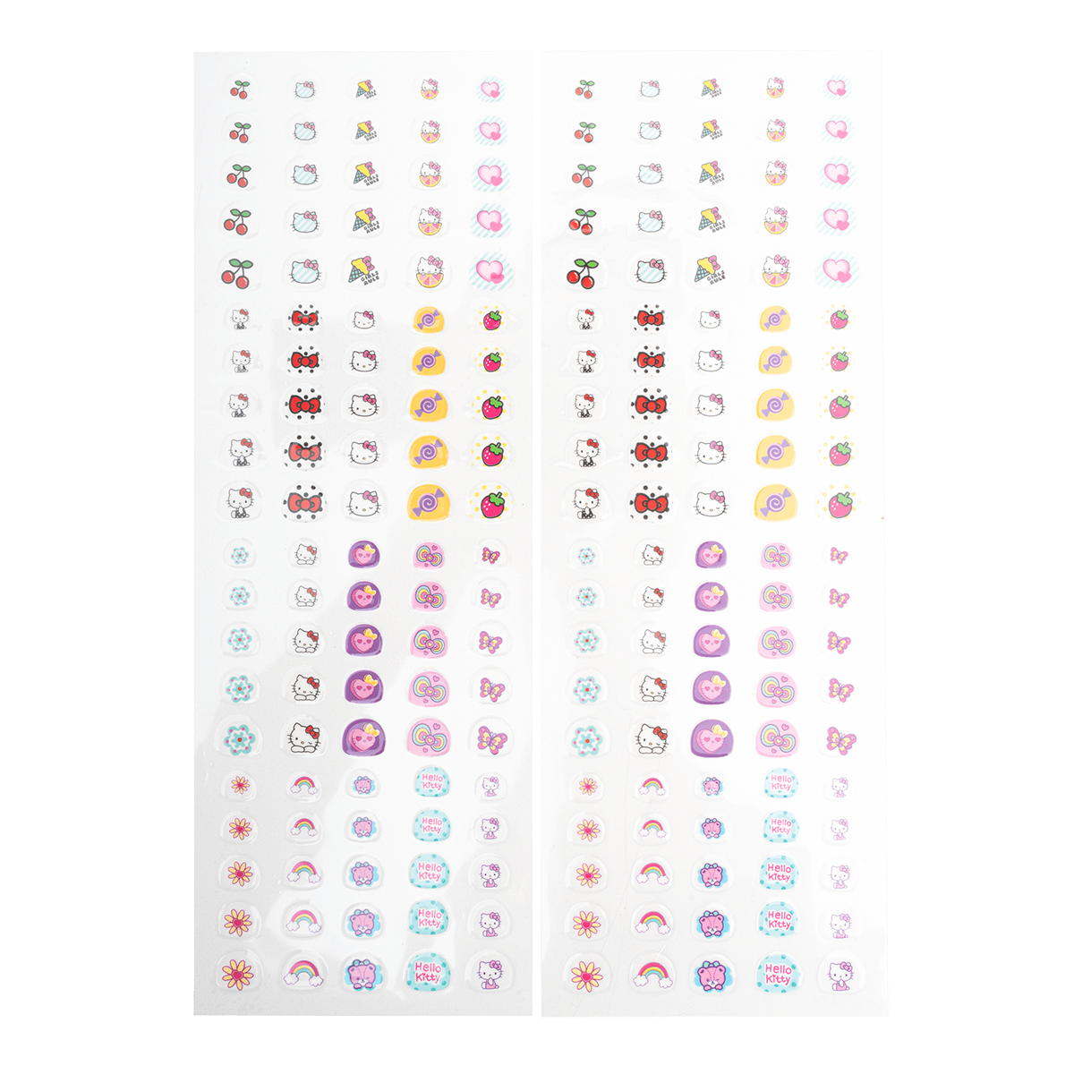 Colorino samolepky na nechty Hello Kitty, 200 ks, mix farieb