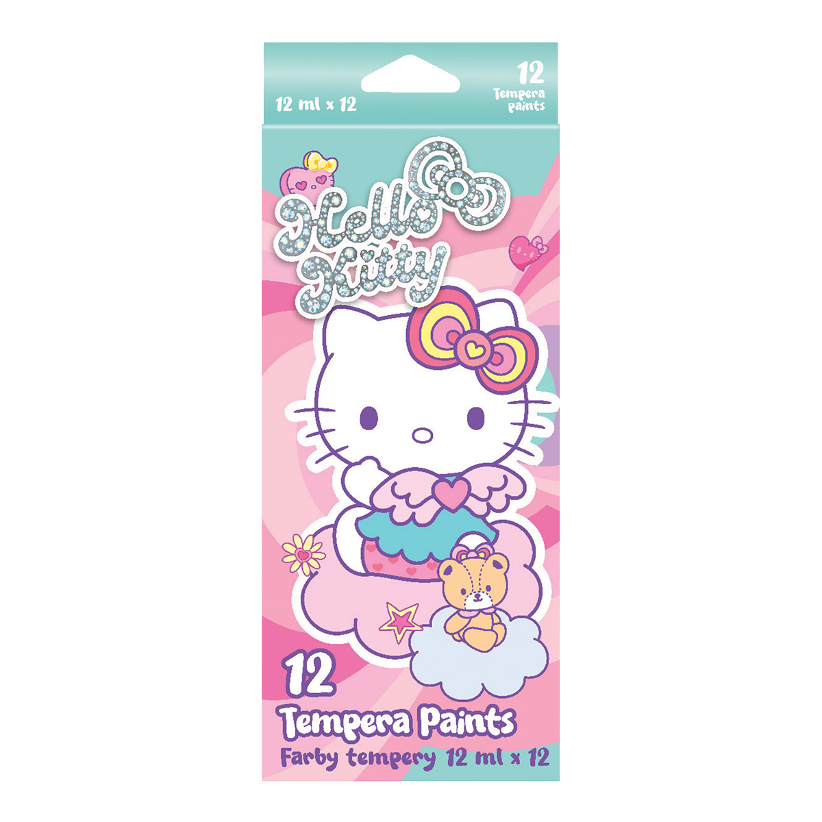 Colorino temperové farby Hello Kitty v tube, 12 farieb