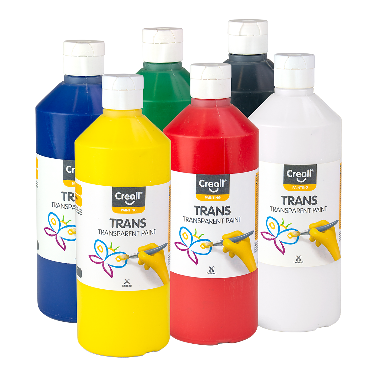 Creall súprava transparentných farieb Trans, 6 × 500 ml