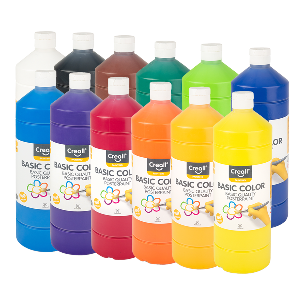 Creall temperové farby, 1 000 ml, mix farieb