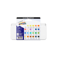 DALER ROWNEY Aquafine akvarelová cestovná sada 24 polpanvičiek so štetcom